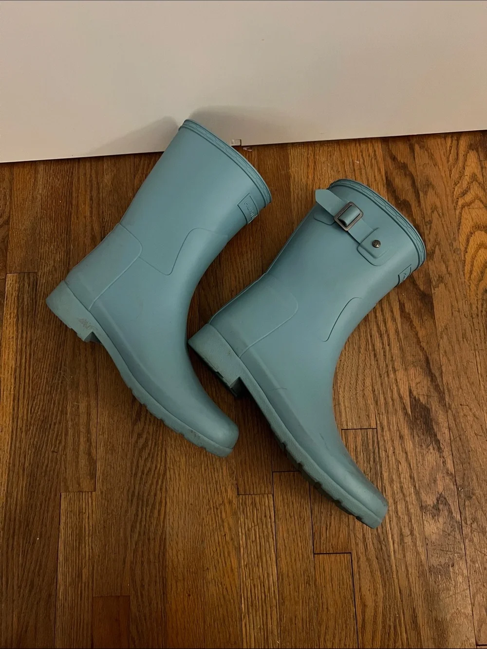 Hunter Powder Blue Waterproof Rain Boots